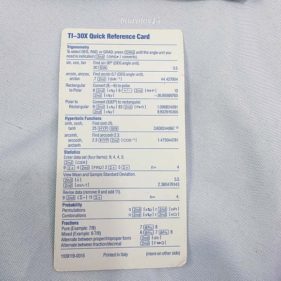 Texas Instruments TI-30X Scientific Calculator Works Made In Italy 1992 - Picture 4 of 12